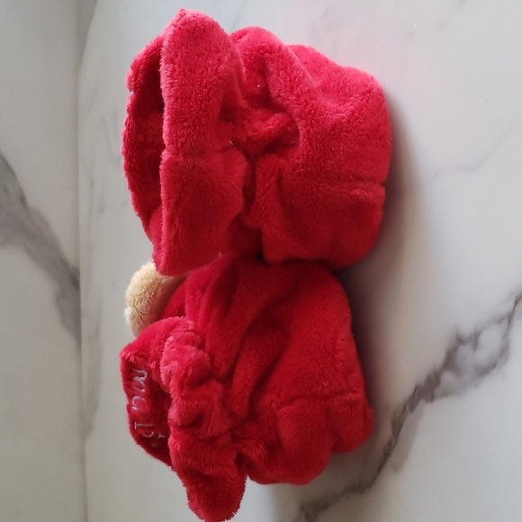 Make the Season Bright My First Christmas Booties w Striped Hat Bear 0-6 MOS - Picture 3 of 6